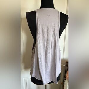 Lululemon Women's Light Gray racer back Rounded tank Top Size L